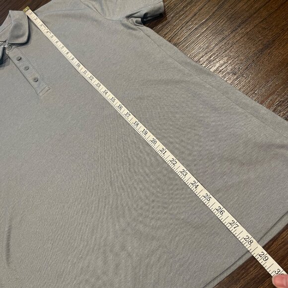 J.Crew Men's Sz M Performance Polo Shirt Heather Gray COOLMAX Stretch BN365 - Picture 8 of 10